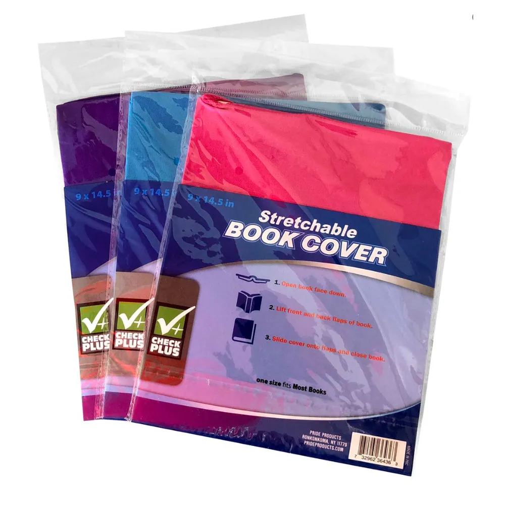 12 Lot Stretchable Fabric Book Covers Jumbo Size Colors School Reusable Washable