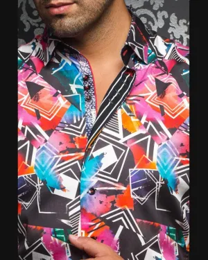 Au Noir Morelos Dress Shirt Black Multi