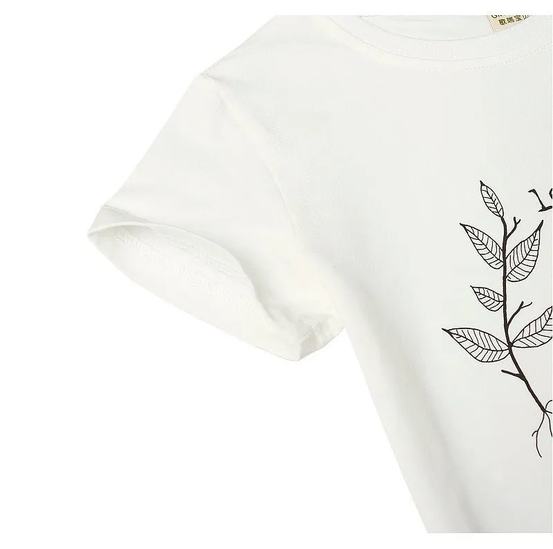 Baby/Toddler's Letter Print White T-shirt