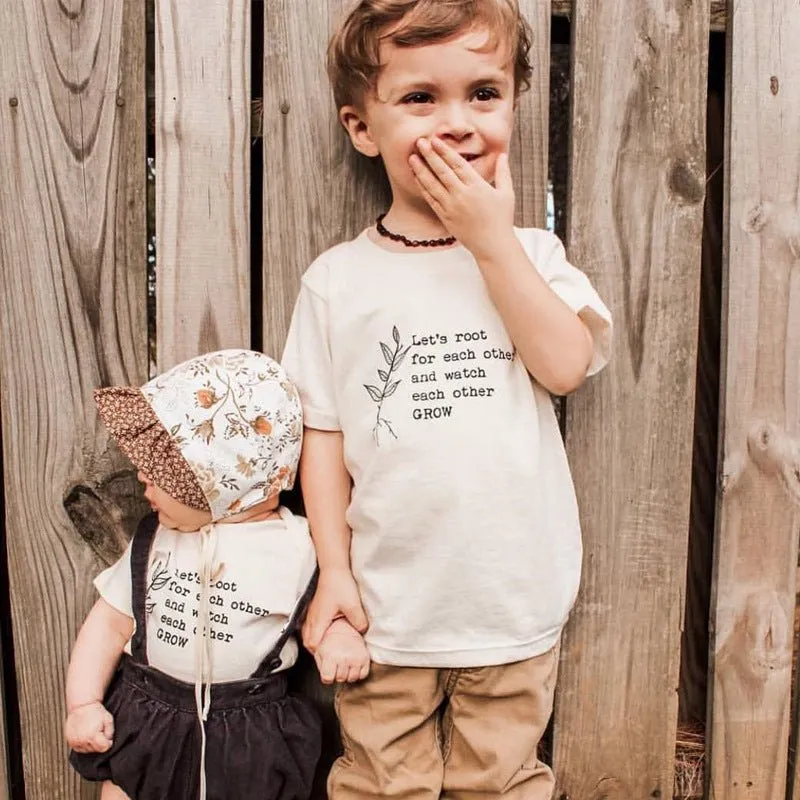 Baby/Toddler's Letter Print White T-shirt