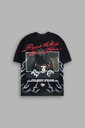 Bloom Through Fire "Premium" Oversized Tee in Black