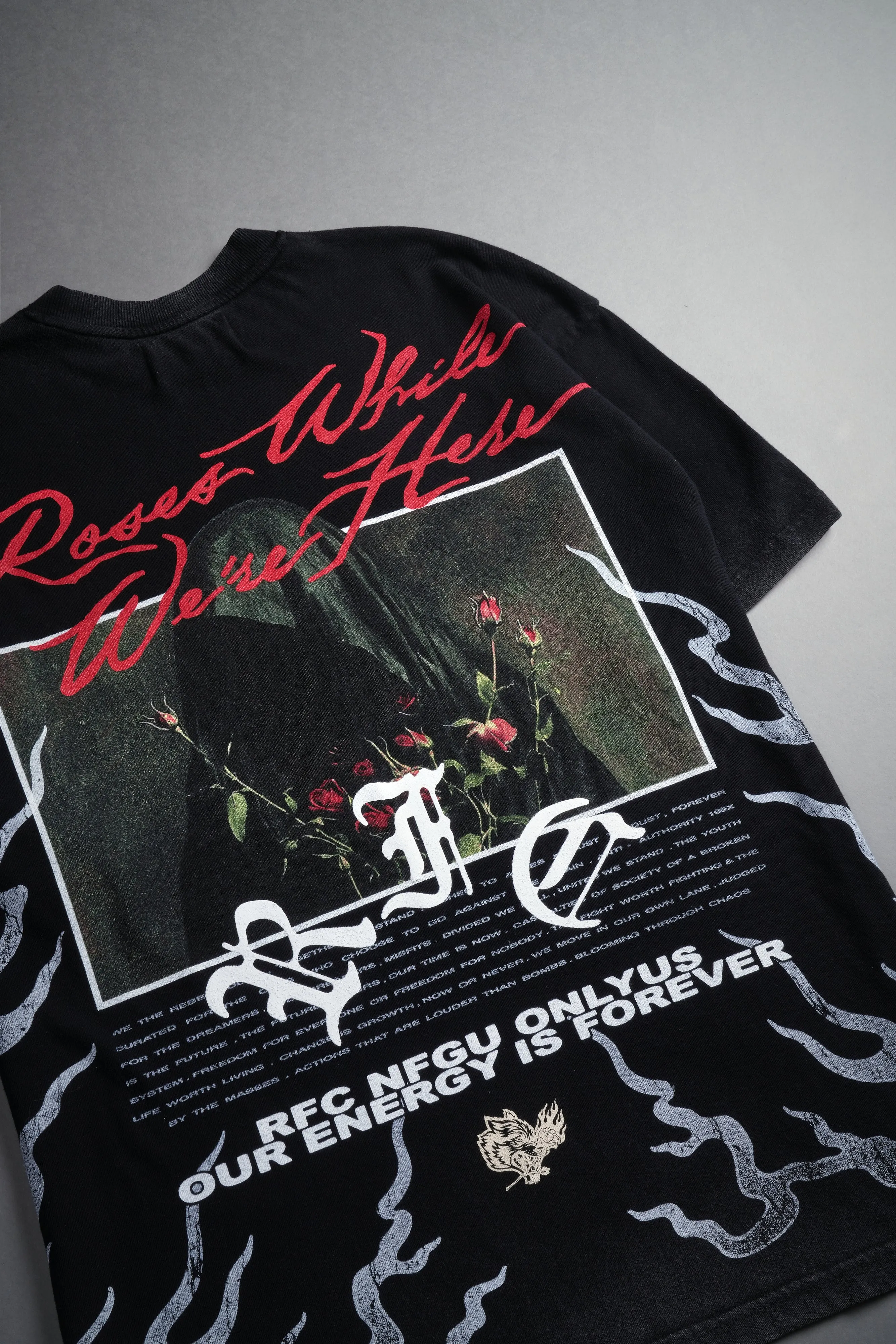 Bloom Through Fire "Premium" Oversized Tee in Black