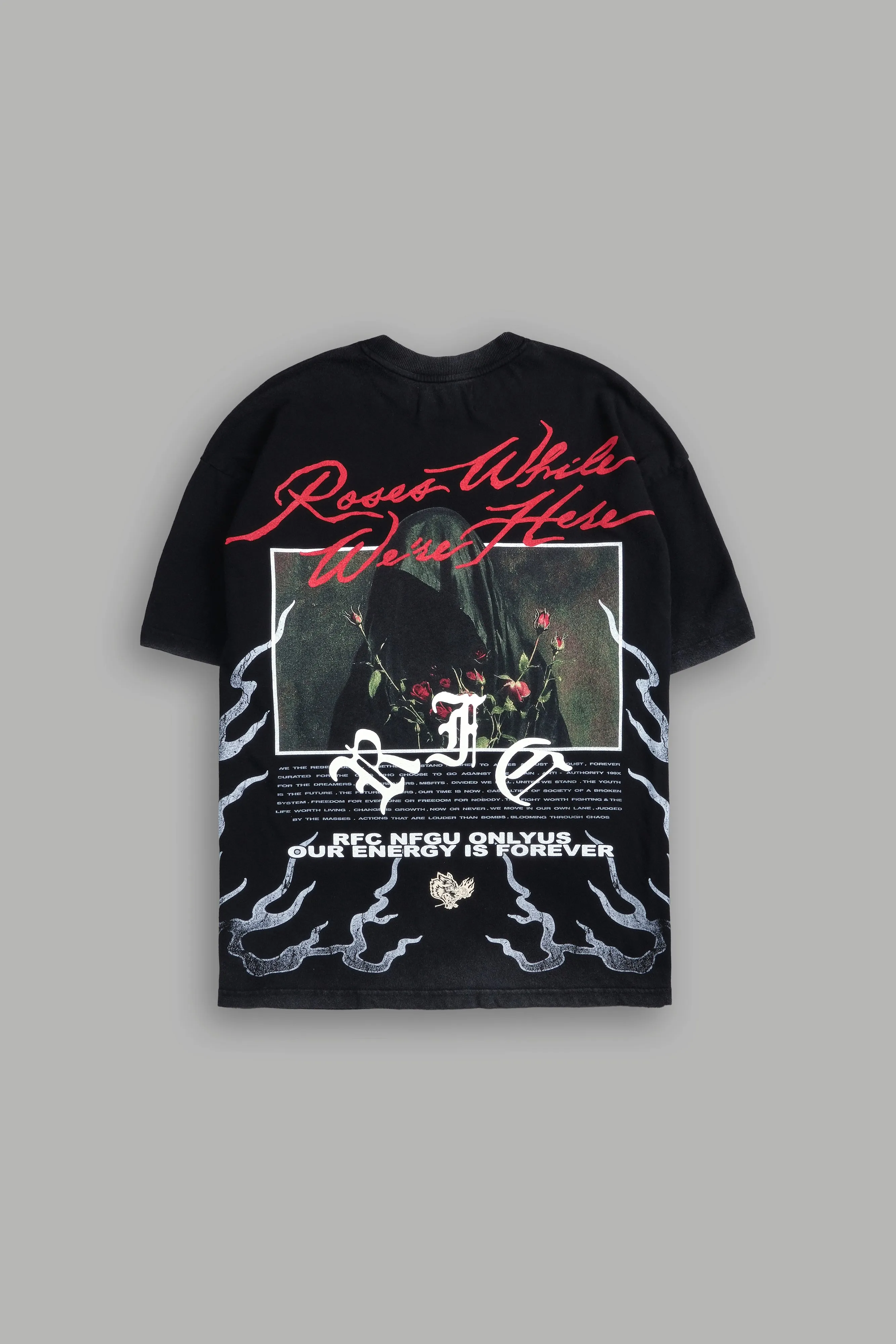 Bloom Through Fire "Premium" Oversized Tee in Black