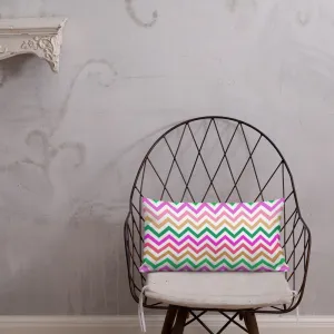 Colorful Chevron Throw Pillow