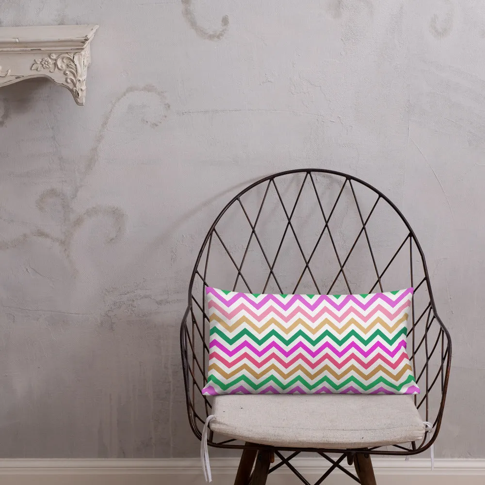 Colorful Chevron Throw Pillow
