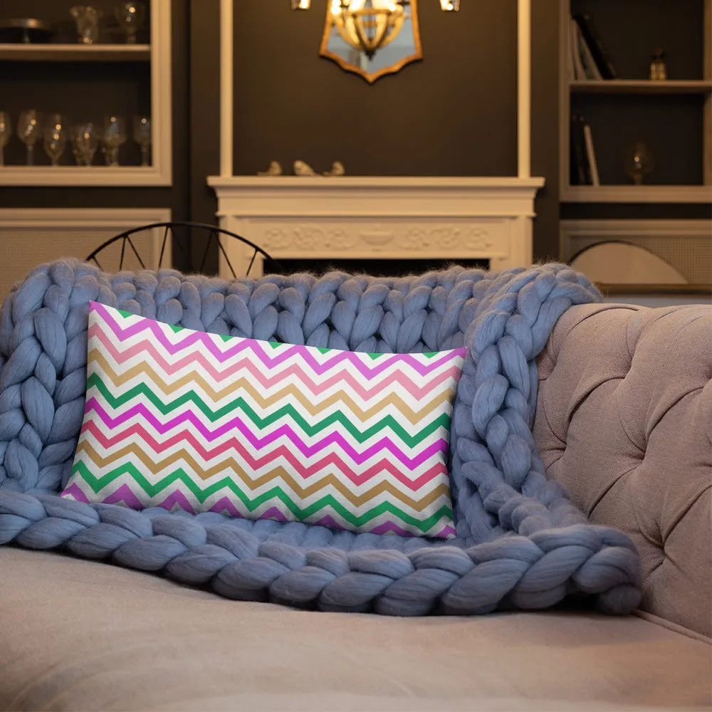 Colorful Chevron Throw Pillow