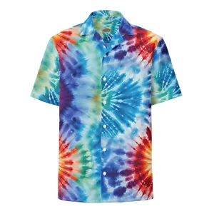 Cosmic Charlie Tie Dye Hawaiian Button-Up Shirt