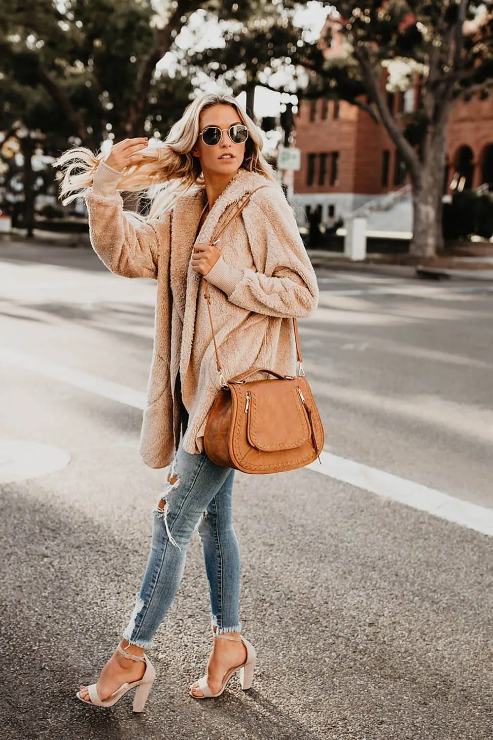 Cozy Pocketed Hooded Cardigan Coat