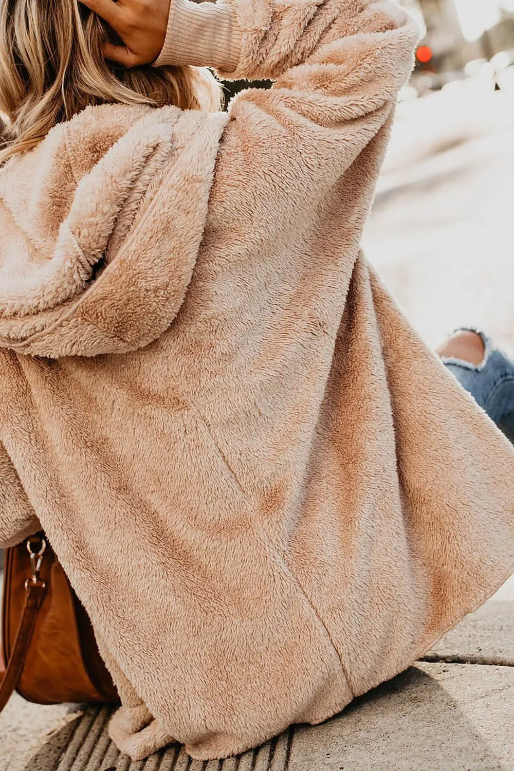 Cozy Pocketed Hooded Cardigan Coat