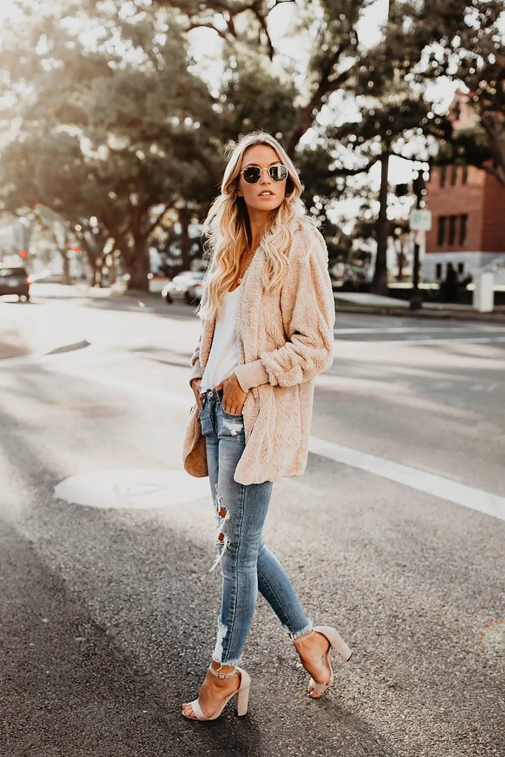 Cozy Pocketed Hooded Cardigan Coat