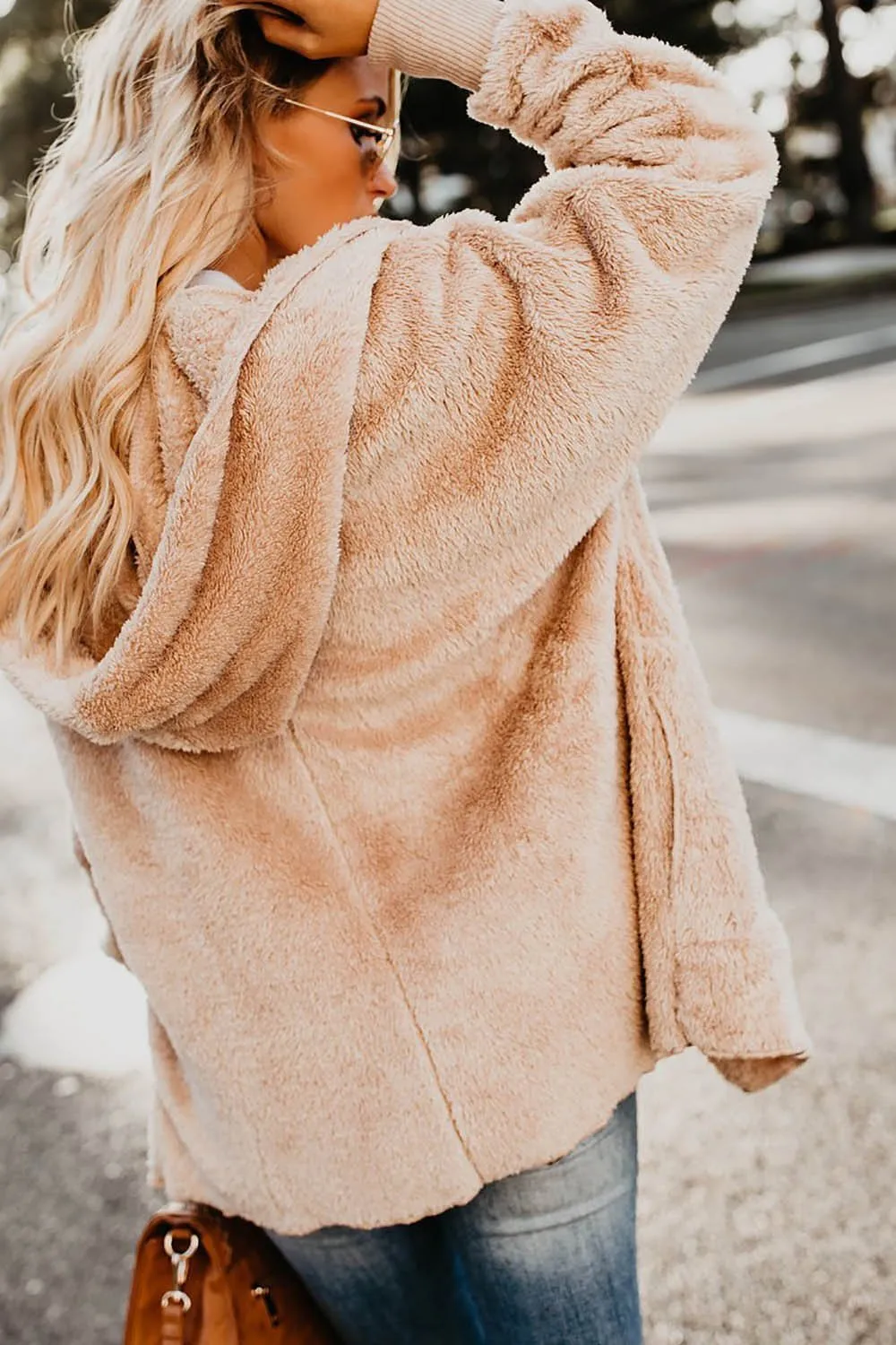 Cozy Pocketed Hooded Cardigan Coat