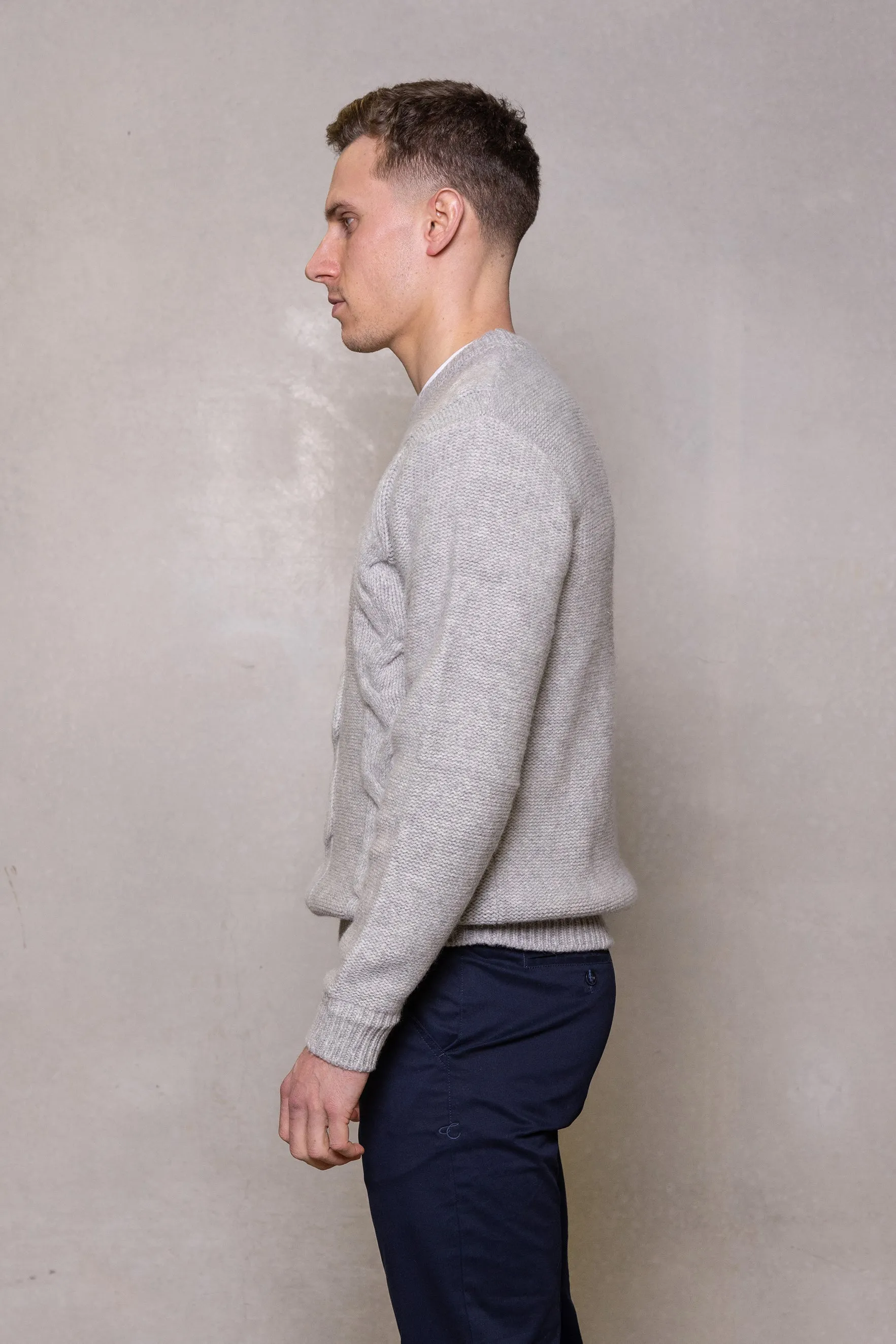 Cutler & Co 100% Merino Wool Issac Sweater - Stone