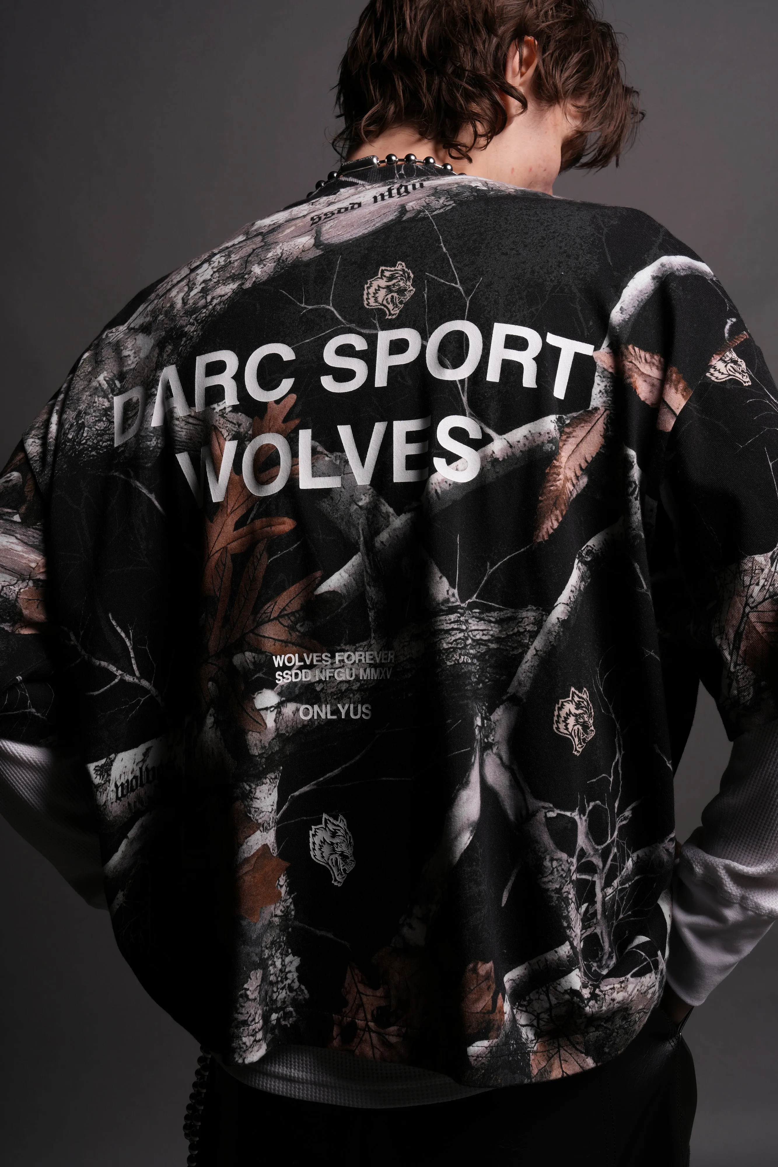 Darc Sport Wolves "Premium" Box Cut Tee in Darc Woodland Camo