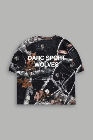 Darc Sport Wolves "Premium" Box Cut Tee in Darc Woodland Camo