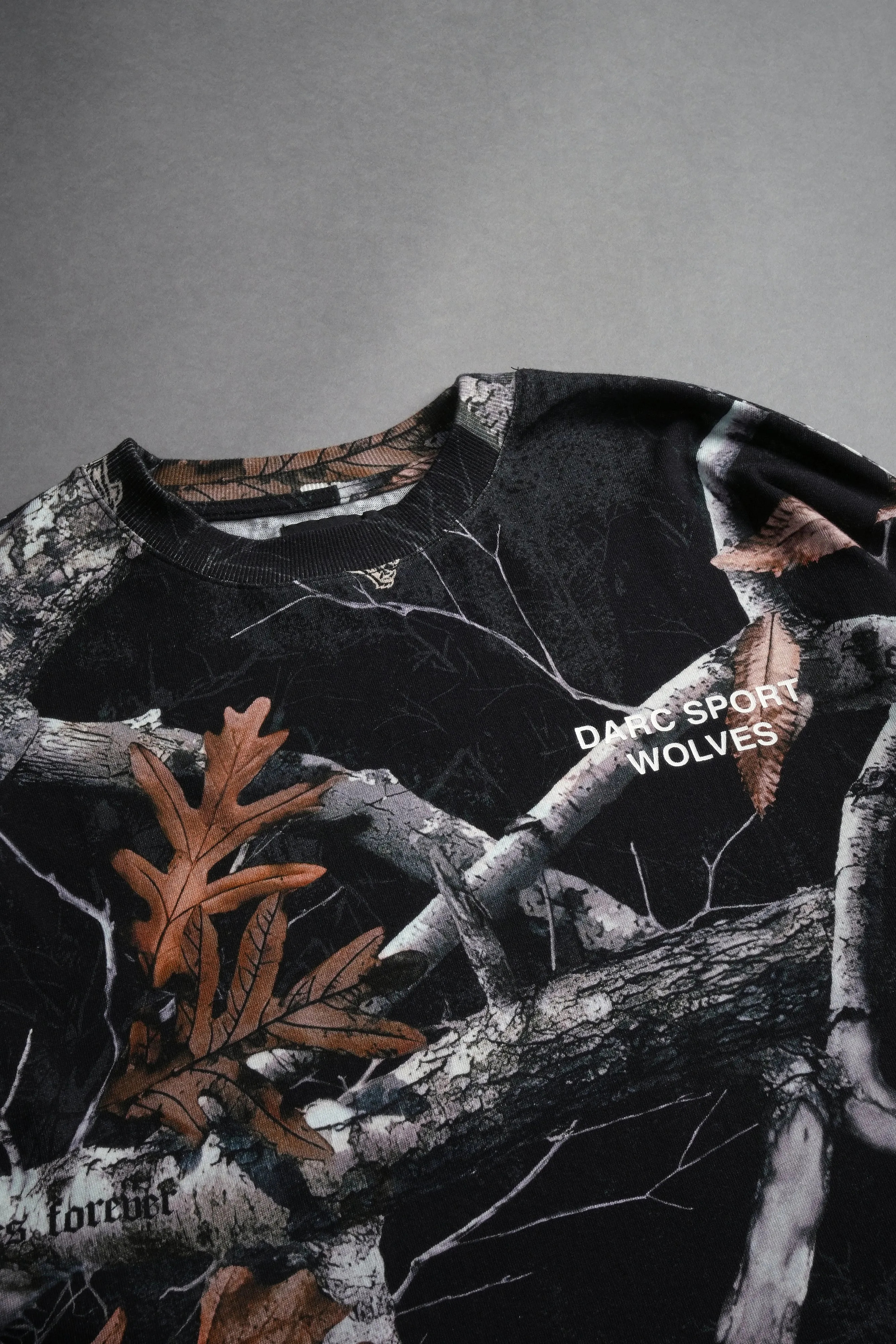 Darc Sport Wolves "Premium" Box Cut Tee in Darc Woodland Camo