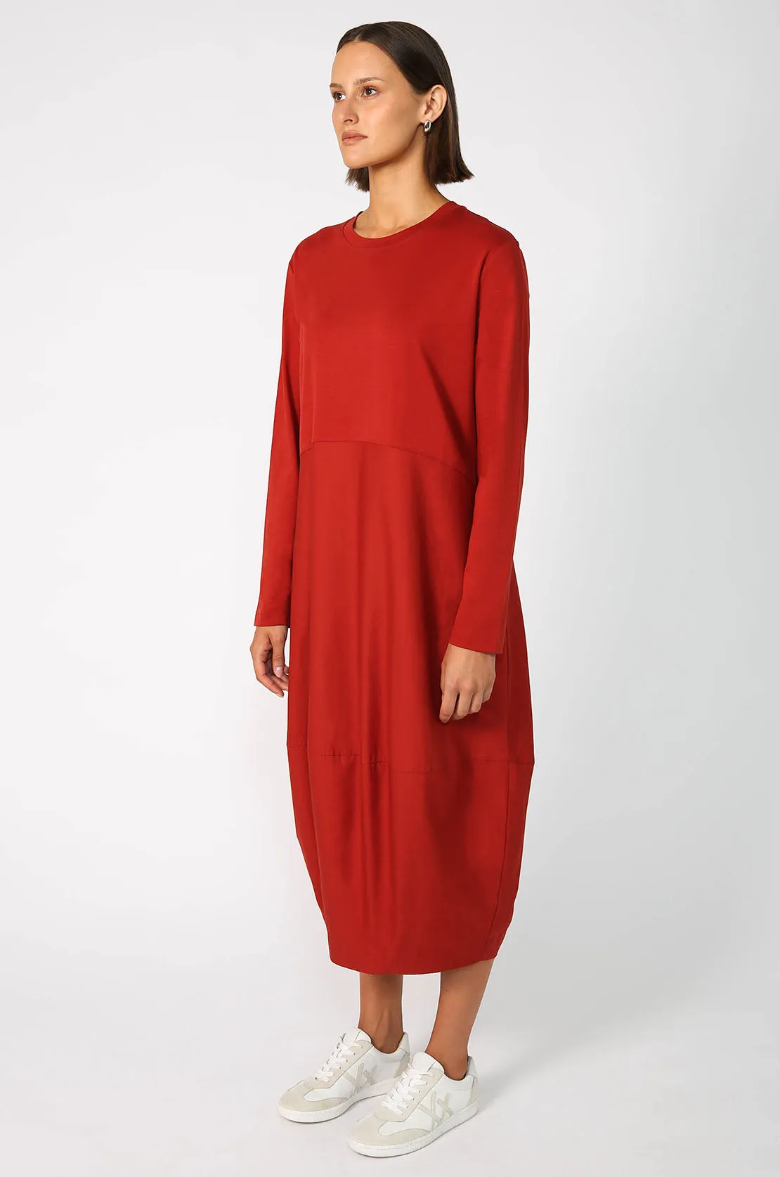 headspin longsleeve dress / burnt ochre