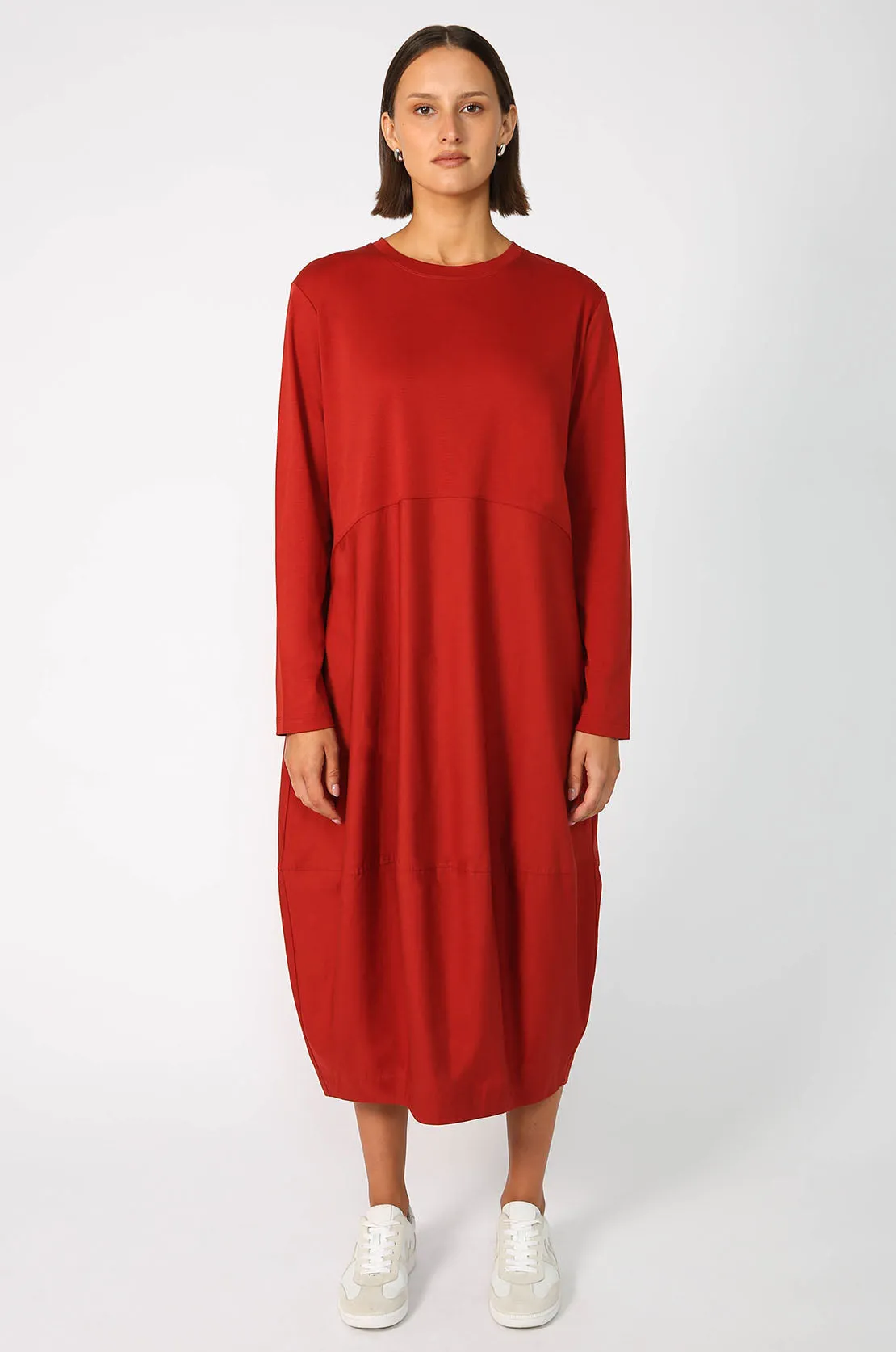 headspin longsleeve dress / burnt ochre