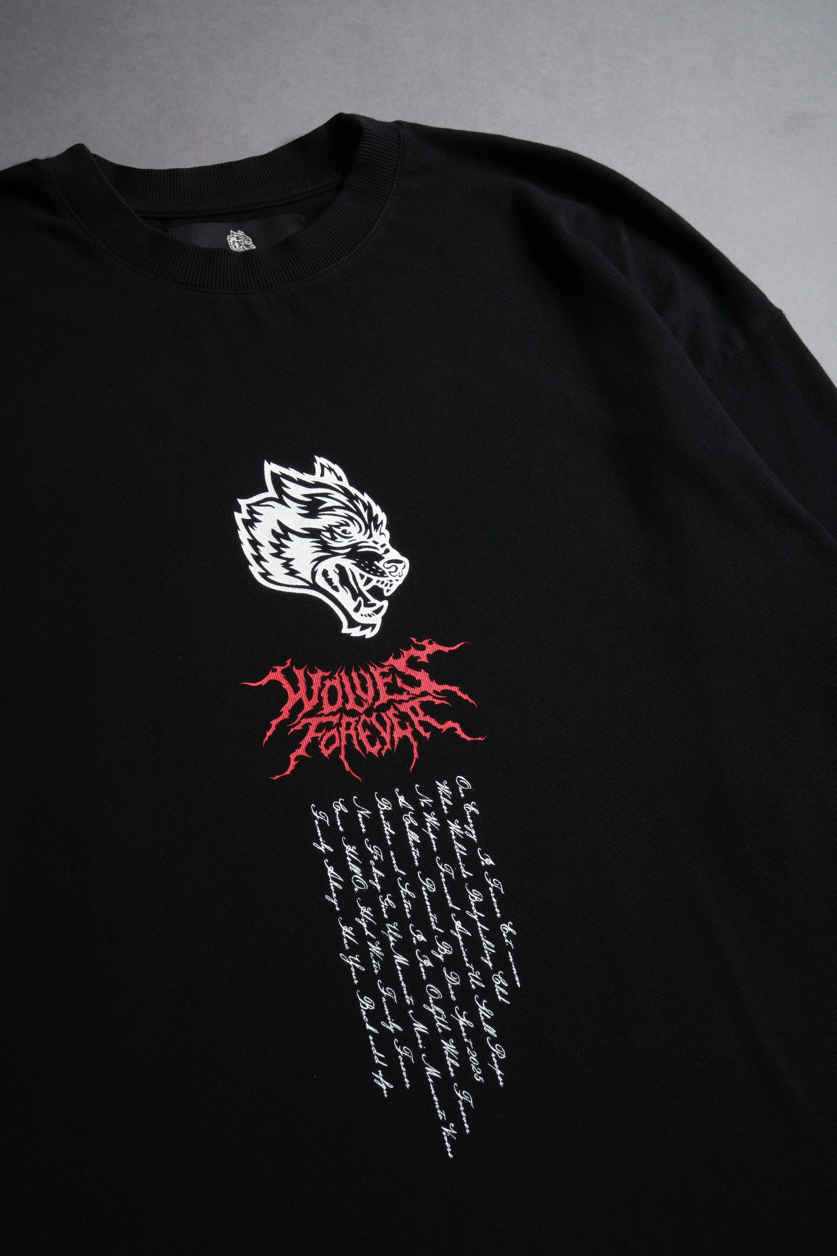 Hesh Wolf "Premium" Oversized Tee in Black