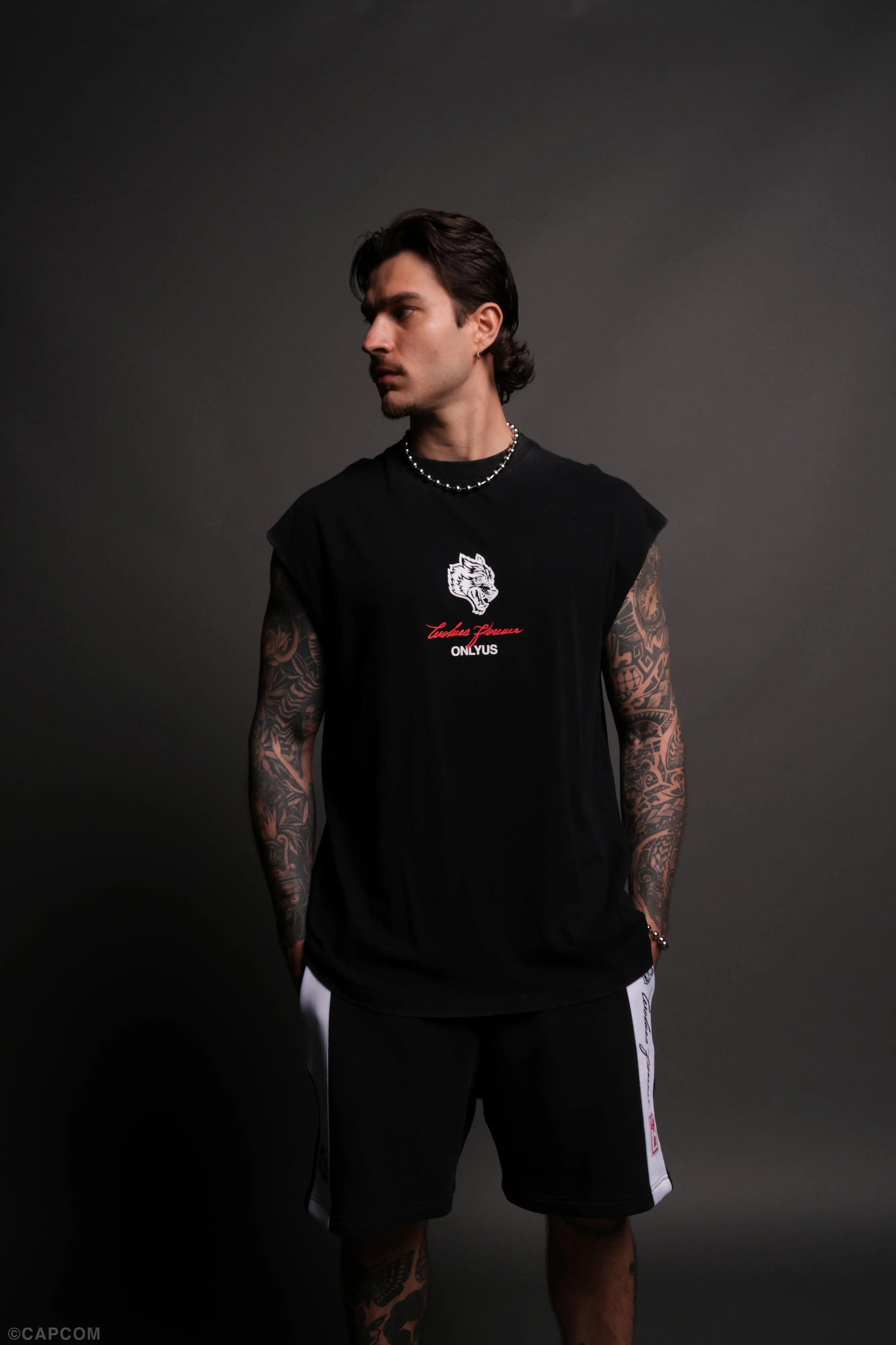 House Of Wolves "Premium" Muscle Tee in Black