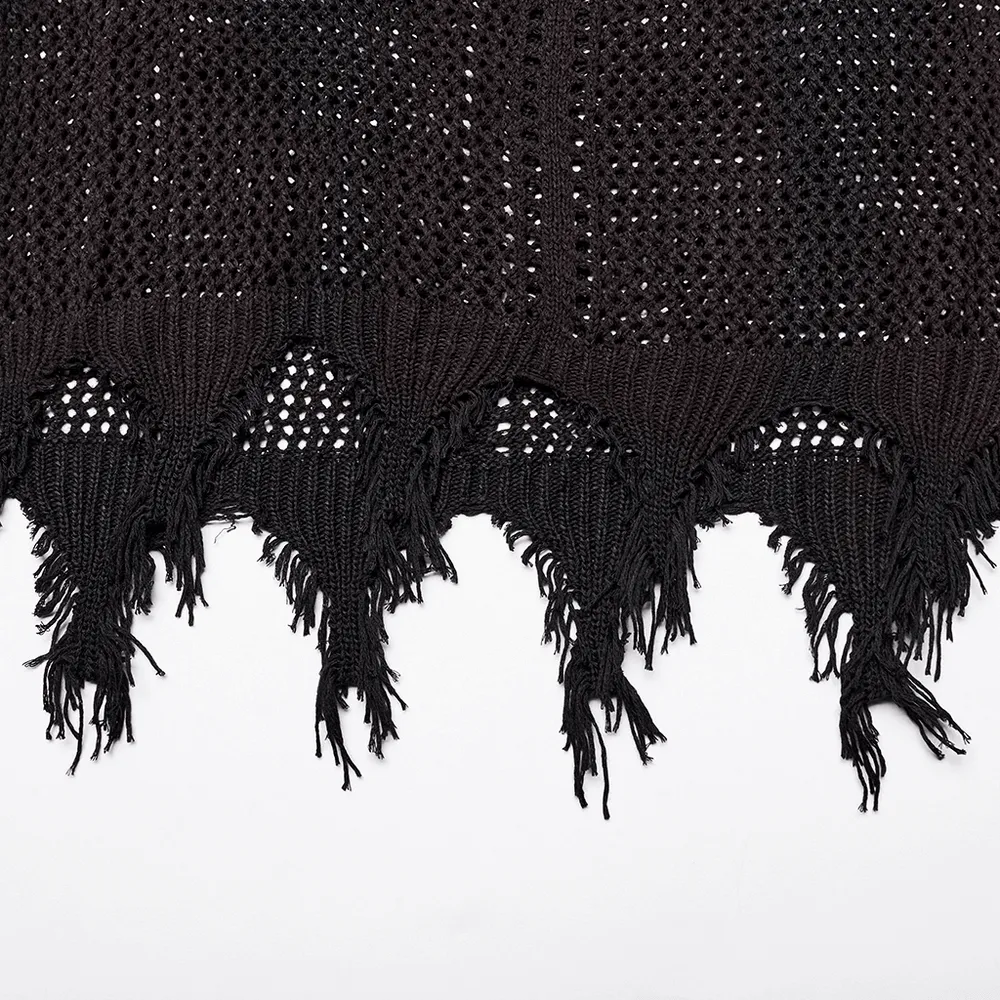 Knitted Hollow Techwear Dress - Post-Apocalyptic Style