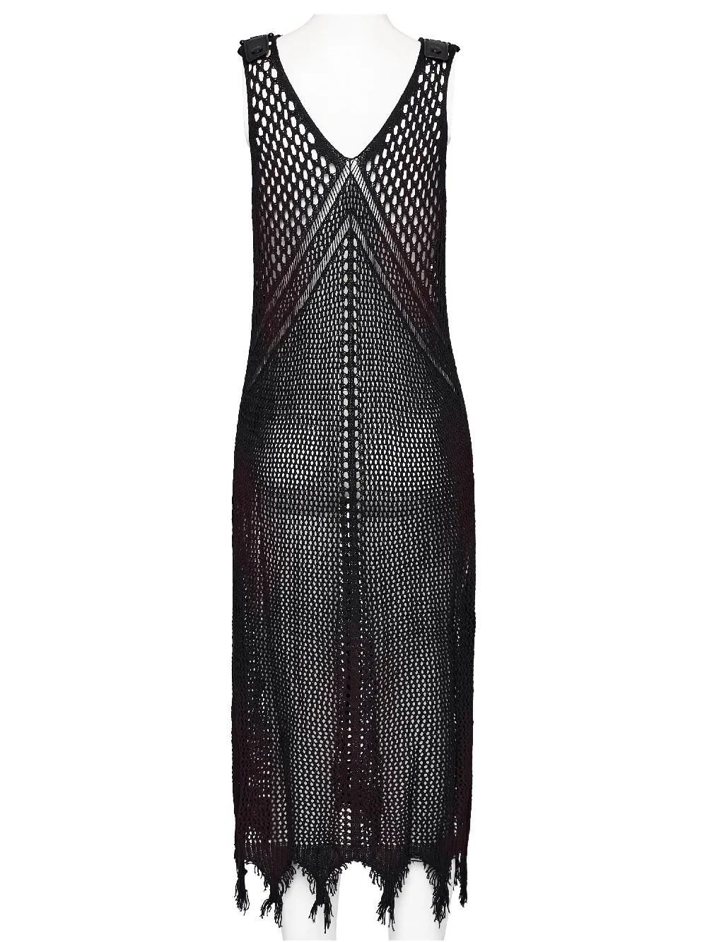 Knitted Hollow Techwear Dress - Post-Apocalyptic Style