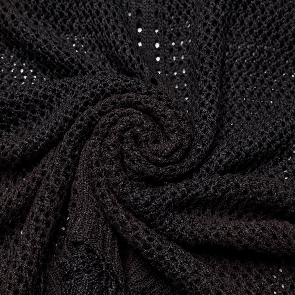 Knitted Hollow Techwear Dress - Post-Apocalyptic Style