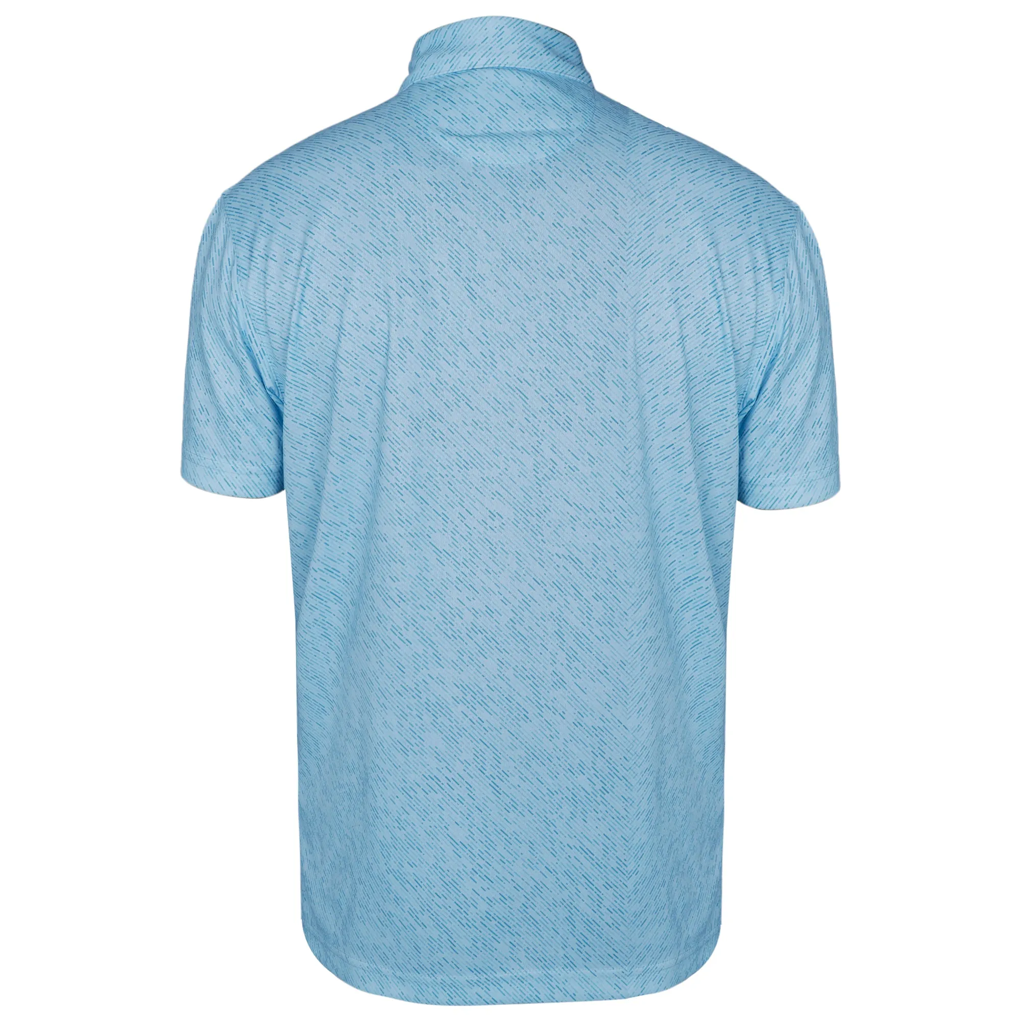 Men,s Blue printed Half Sleeves Stretch Polo