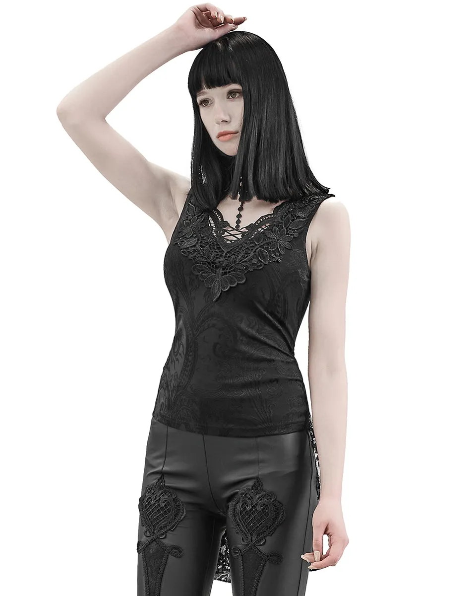 Punk Rave Asterleine Womens Tailed Gothic Tank Top - Black