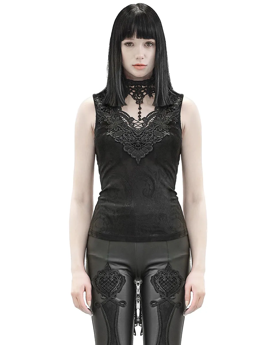 Punk Rave Asterleine Womens Tailed Gothic Tank Top - Black