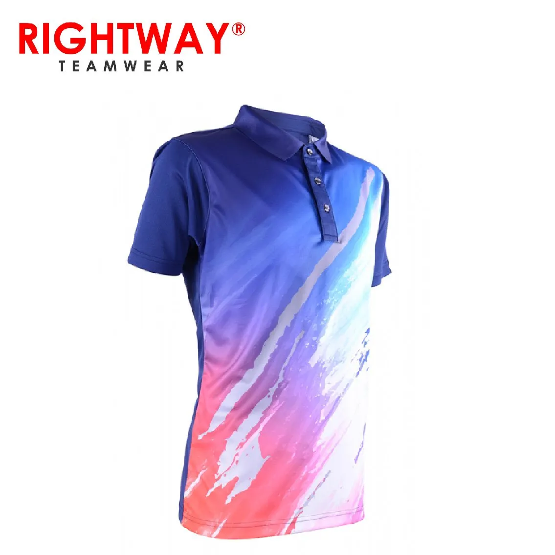 RightWay MOF 37 Neon-Tech Fine Art Collared Polo T-Shirt