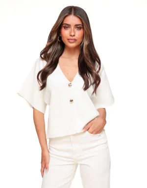 Witte Gebreide SS - Vest